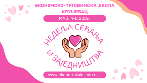 Недеља сећања и заједништва у нашој школи (4–8. мај 2026)